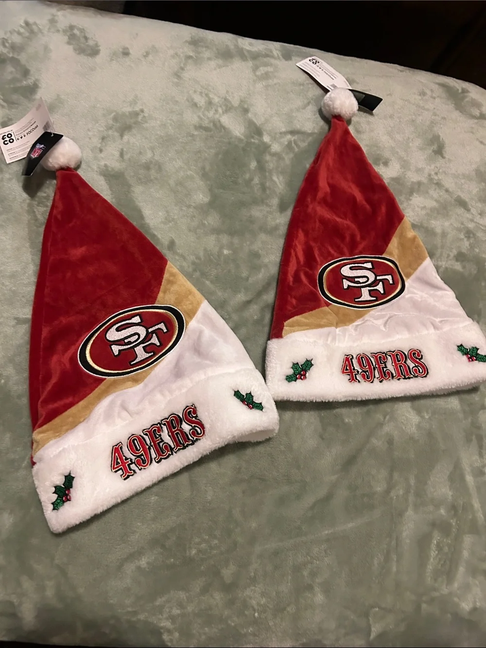 San Francisco 49ers Red & White Holiday Santa Hat